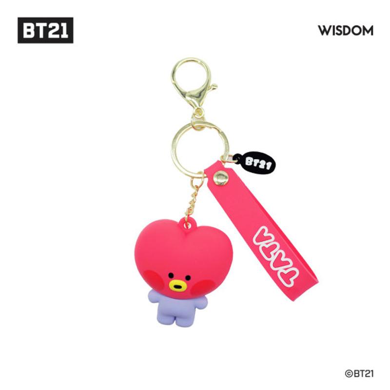 BTS BT21 Offizieller Minini Figur Riemen Schlüsselanhänger Figur Schlüsselanhänger Authentisch TATA
