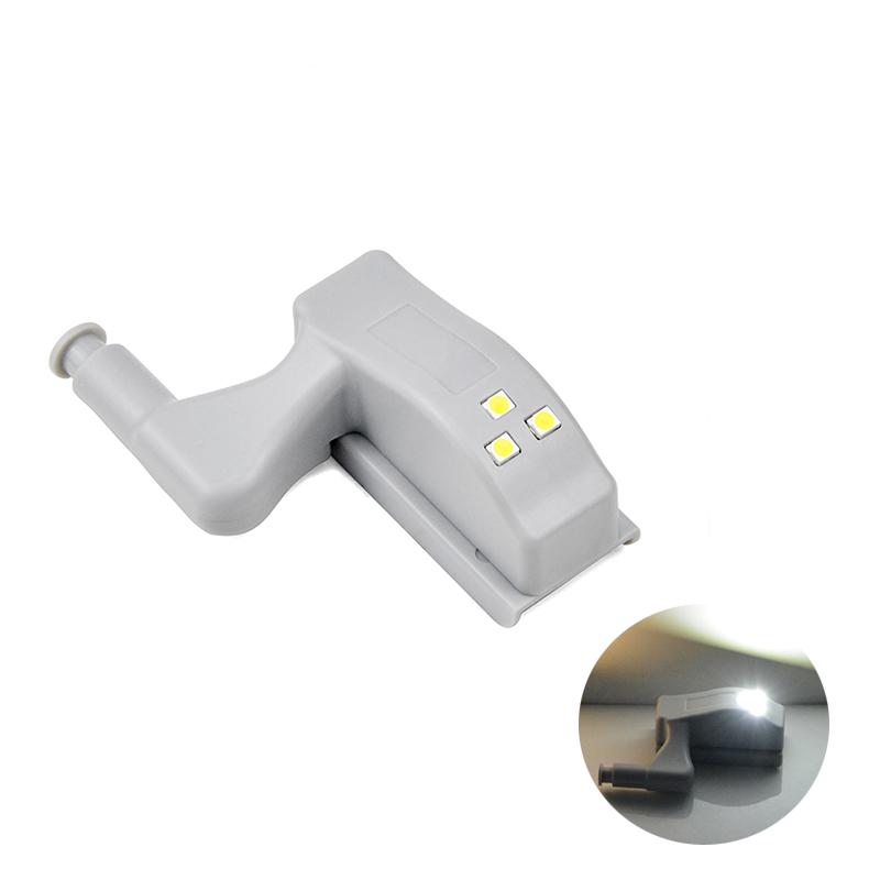 Innenscharnier-Lichtsensor, LED-Lampe, 0,3 W, Schrank, Kleiderschrank, Tür, Schrank, Glühbirne, Küche 1pcs weiß