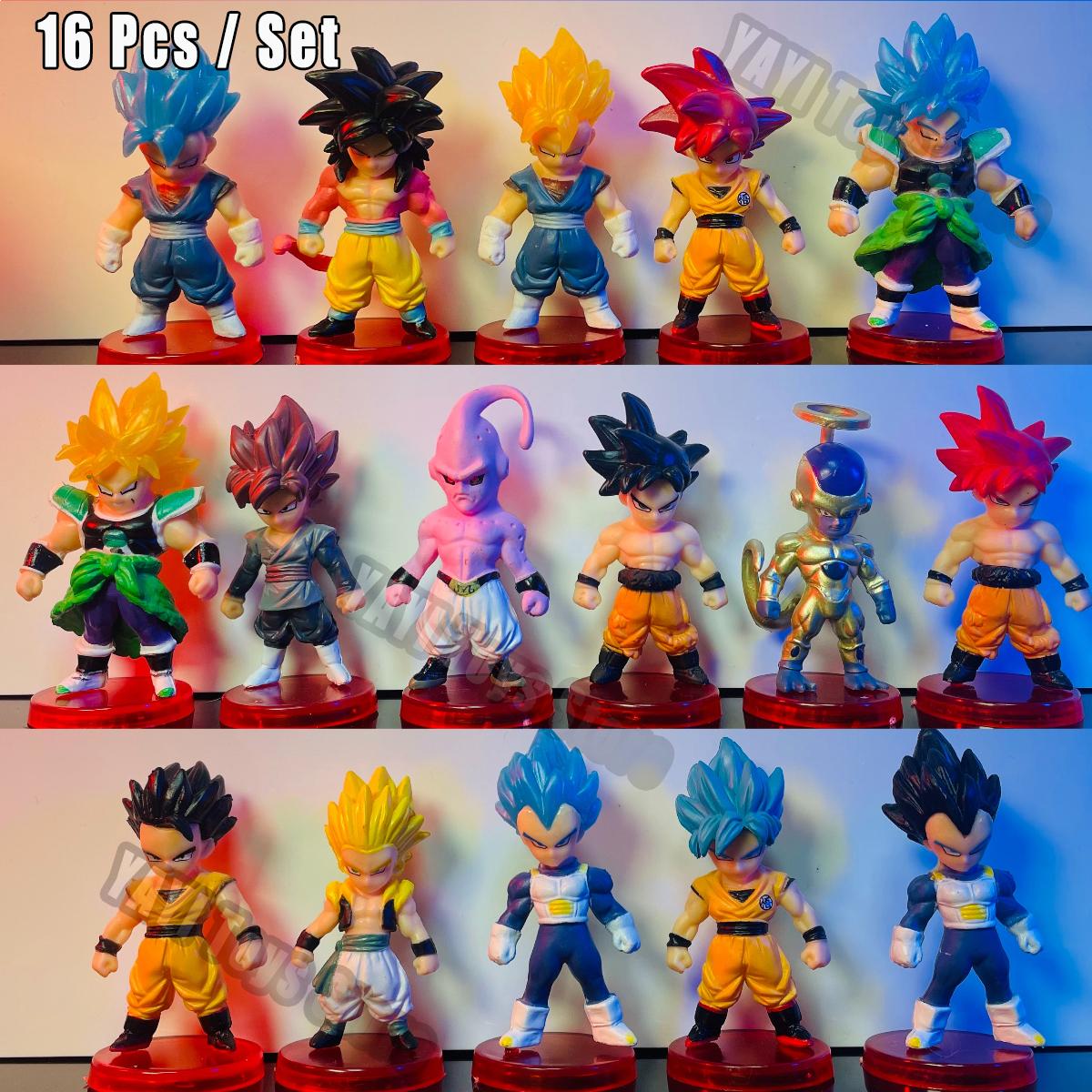 Dragon Ball Z Super-Saiyajin Son Goku Anime-Modell Son Gohan Vegeta Broly Piccolo Majin Buu Set Actionfigur Modell Geschenke Spielzeug gray