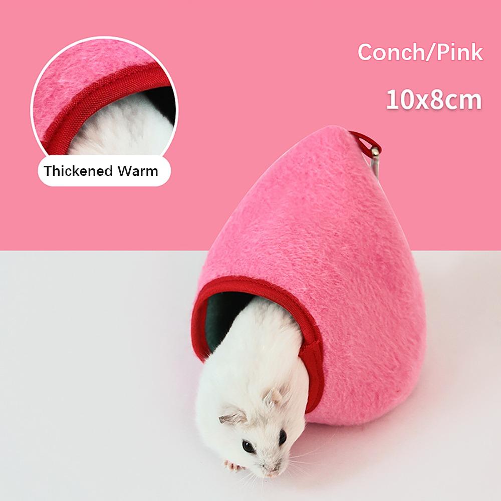 Bequeme Hamster-Hängematte Blau/Rosa Meerschweinchen-Schlafsack Hamsterkäfig-Schaukel Meerschweinchen Conch - Pink