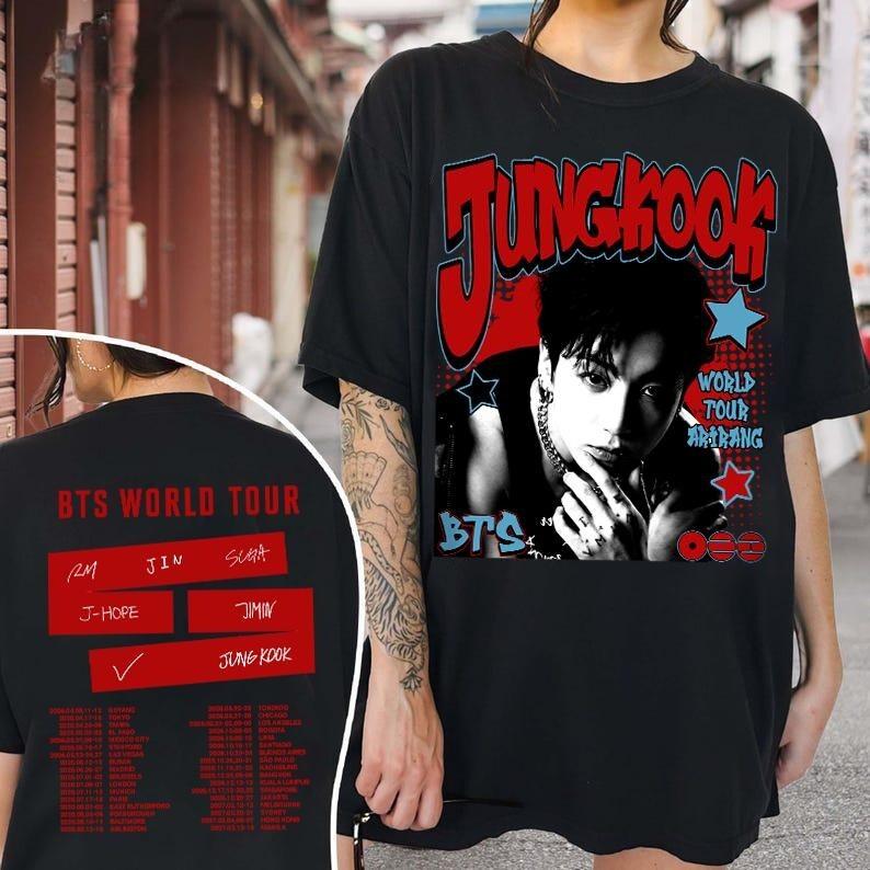2026 Limited Kpop Boygroup Mitglied T-Shirt, Kpop Sweatshirt, Bts Tour Geschenk, Welt Tour Merch, Arirang Kpop Bangtan, Bts Fandom Geschenk für Fan XXL