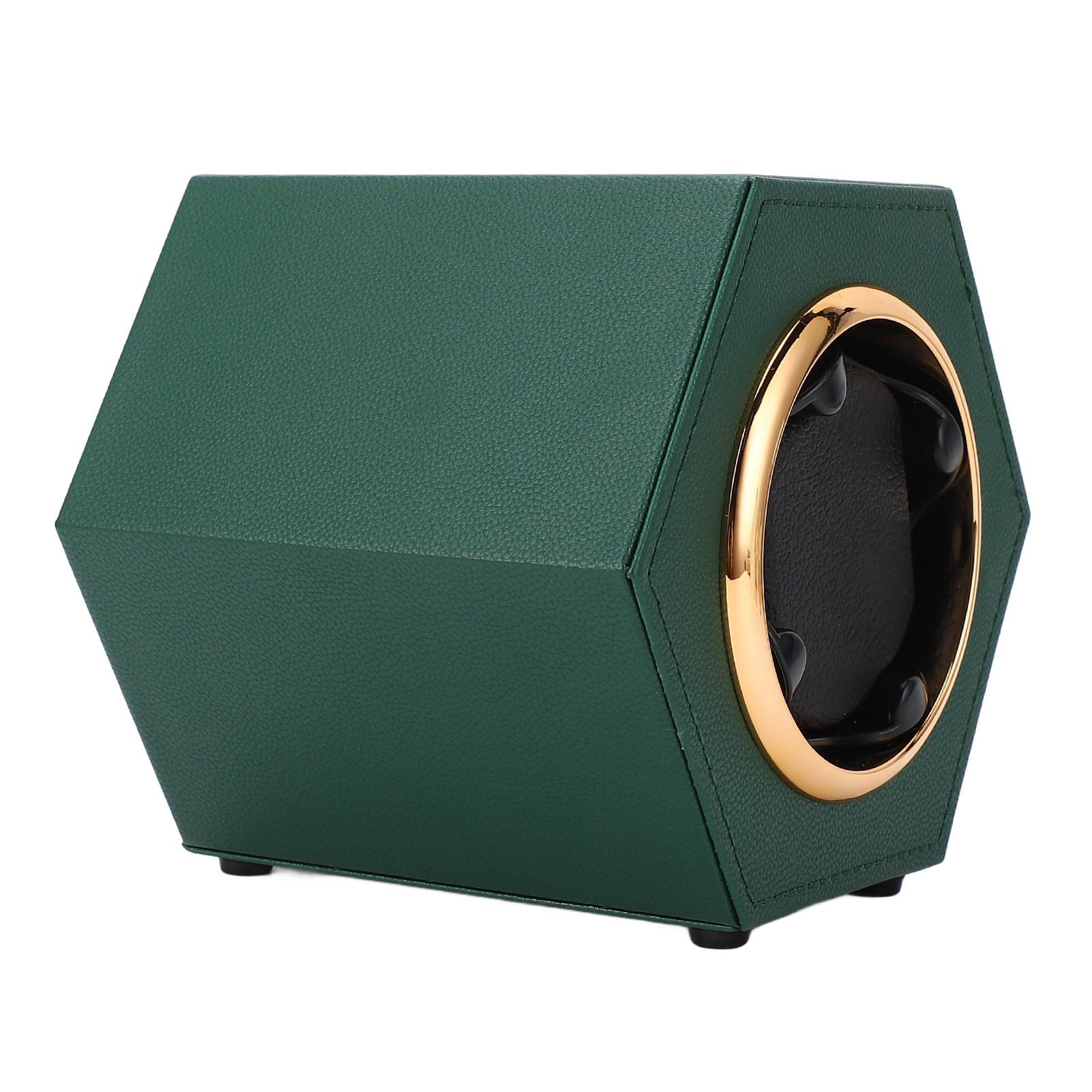 Automatischer Uhrenbeweger, Mini-Uhrenbewegerbox für eine Uhr, sechseckiges Design, geräuscharm, 2 Einstellungsmodi