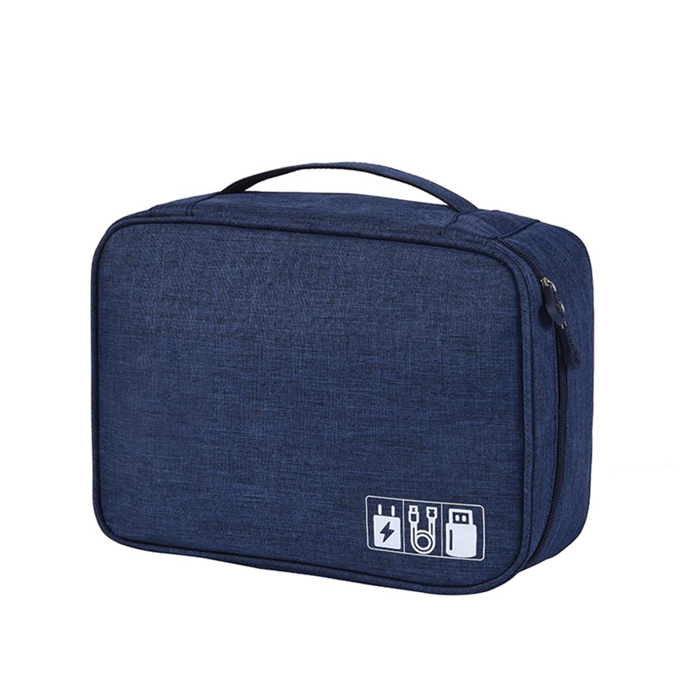 Elektronischer Organizer, Reise-Universal-Kabel-Organizer, Elektronik-Zubehör, Aufbewahrungstasche, Gadget-Ausrüstungshüllen für Kindle, Smartphone, Kabel, Ladegerät navy blau