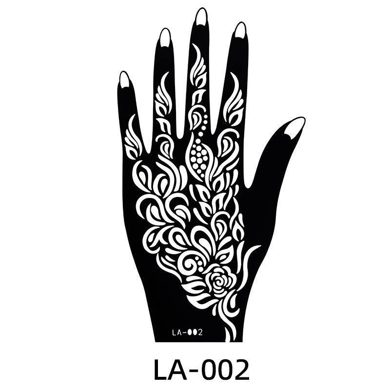 Hohler Tattoo-Aufkleber Wasserdicht Indisches Hannah Tattoo Vorlage Handbemalt DIY Bemaltes Hand-Tattoo 120 * 210Mm (die)
