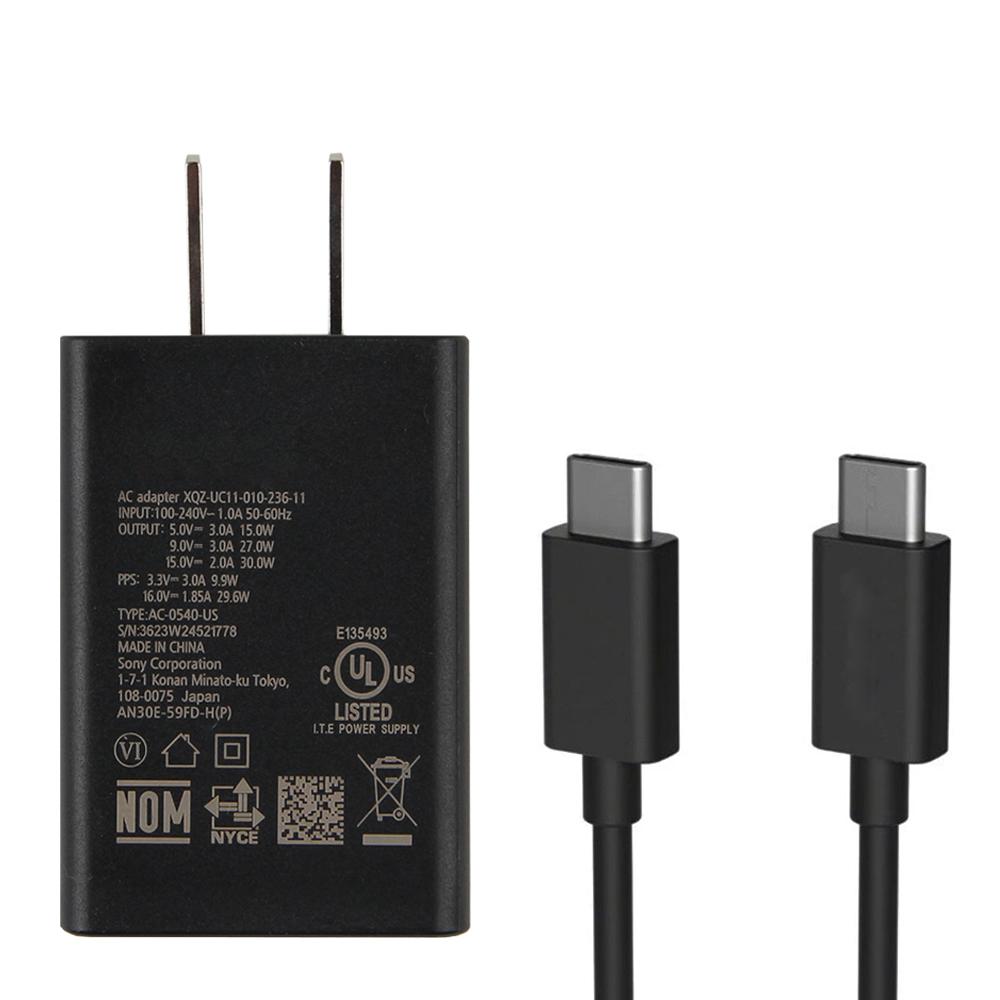 30W XQZ-UC1 PD Schnellladegerät USB24 Typ-C Kabel Für Sony Xperia 1 5 10 ii ili IV V Xperia PRO I Schnellladeadapter US Adapter add Cable