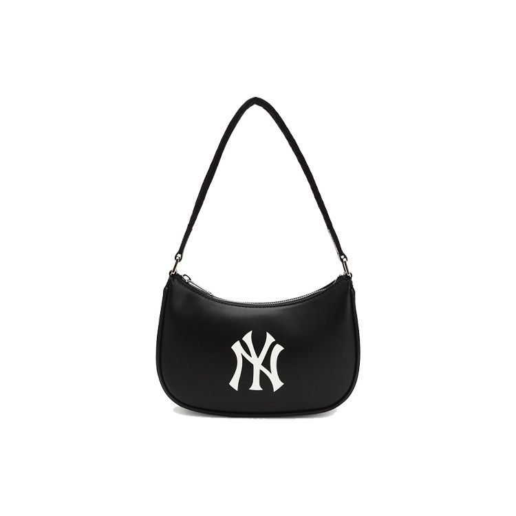 MLB Klassisches Logo Unifarbene NY Yankees Tragetasche Damen Tragetasche Schwarz 3ABQS051N-50BKS One Size