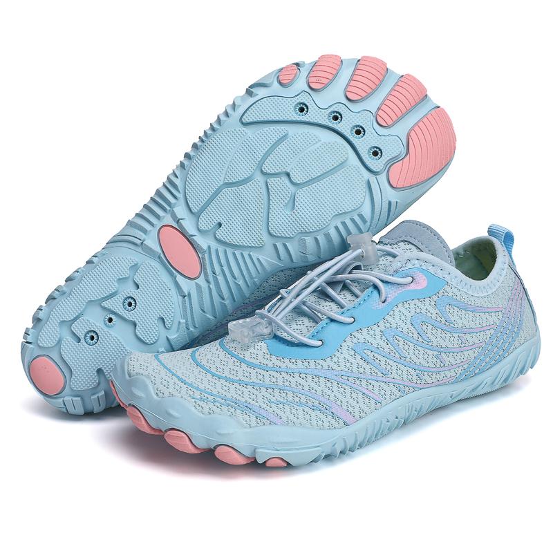 Barfußschuhe fürs Fitnessstudio, Damen und Herren, Pro-Wasserschuhe, Barfuß-Wanderschuhe, breite Zehenpartie, rutschfeste, atmungsaktive Zero-Drop-Schuhe 35 blau