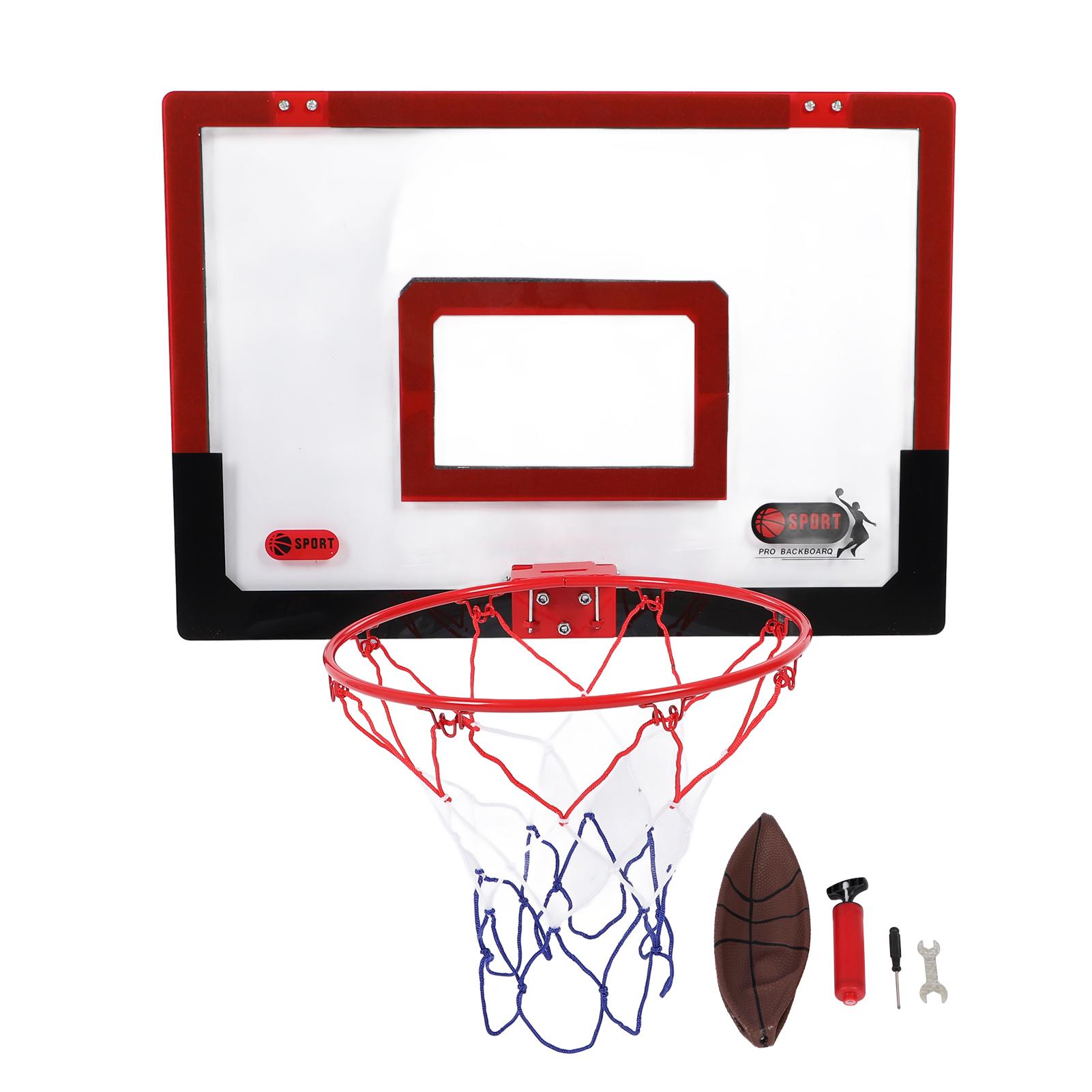 Indoor-Basketballkorb-Set für Kinder mit komplettem Zubehör, faltbar, zum Aufhängen, Federrahmen, Wand