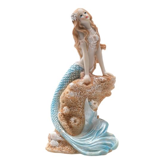 Yousheng Aquarium Landschaftsgestaltung Meerjungfrau Ornament Dekorative Wasserpflanzen Harz Wohnzimmer Aquarium Simulation A gray