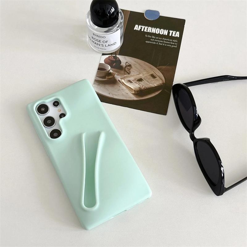 Lustiger Lipgloss-Halter, Silikon-Lippenstift-Lippenschutz, Handyhülle für Samsung Galaxy S23 Plus S24 S24 Ultra A14 A54 A15 4G/5G Samsung S23 Plus grün
