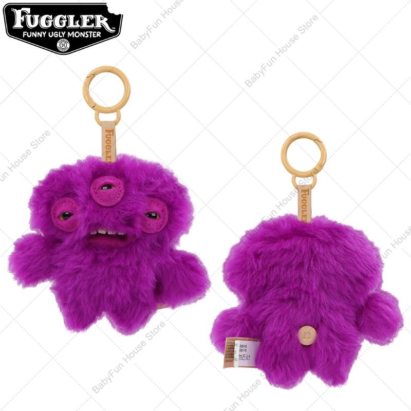 Lustige Monster mit hässlichen Zähnen Plüschtiere Schlüsselanhänger Fugglers Weitäugiges Monster Tollwütiges Kaninchen Plüschpuppen Anhänger purple