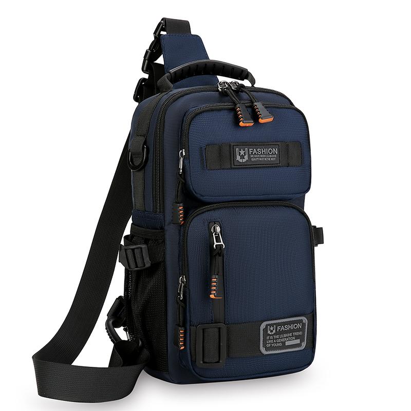 Mode Herren Hüfttaschen Brusttasche Hochwertige Oxford Umhängetaschen für Herren Mode Lässige Herren Tasche Handtasche Herren Brusttasche blau