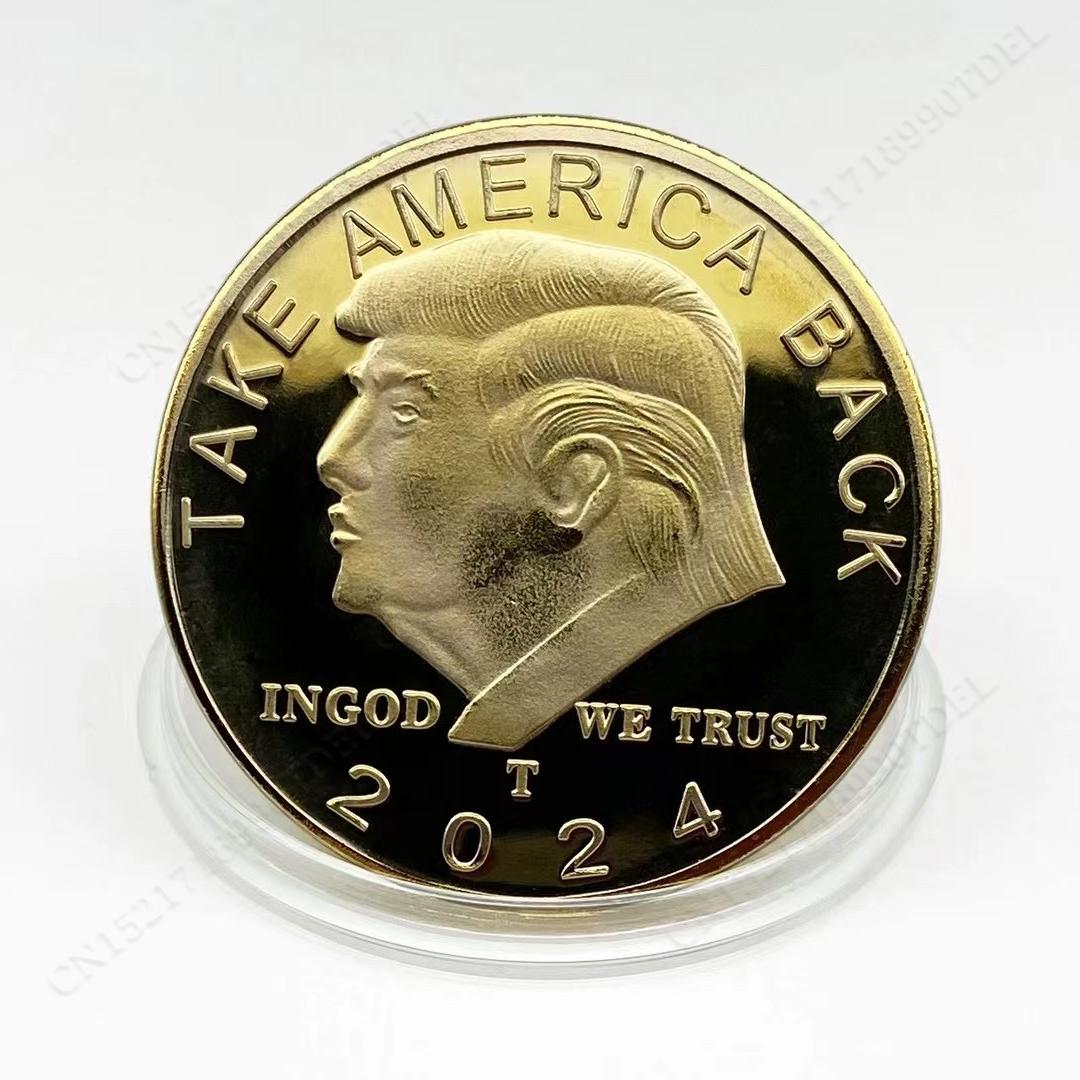 2 stücke Trump Gedenkmünze American Eagle Souvenir Münzen