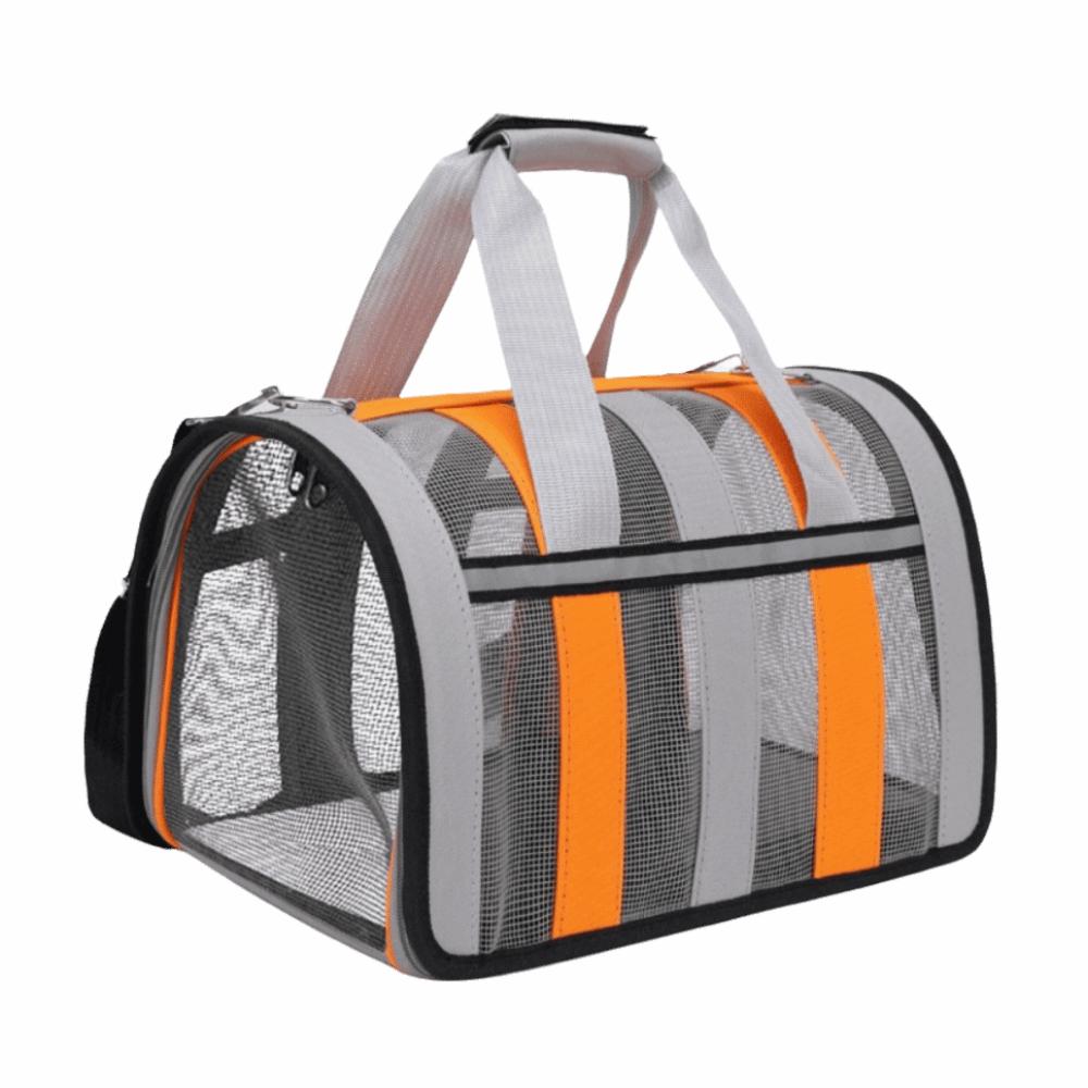Bequeme Katzen Hunde Tragetasche Faltbare Outdoor Katzen Tragetasche Reise Welpen Handtasche Haustierzubehör L orange