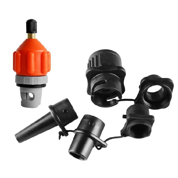 Stand-Up-Paddle-Pumpen Adapter Schlauchboote Luftpumpen Konverter Ersatz-Luftventile Adapter mit 4 Luftventilen Düse orange