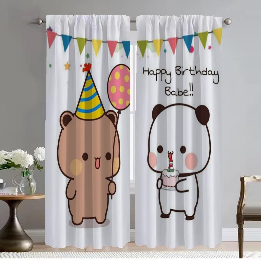 BUBU DUDU Moderne Wohnzimmergardinen für Kamerafenster Vorhang für Zimmer 2 Paneele Halloween Dekoration Jalousien Raumteiler Küche W50xH70cmx2pcs-CL