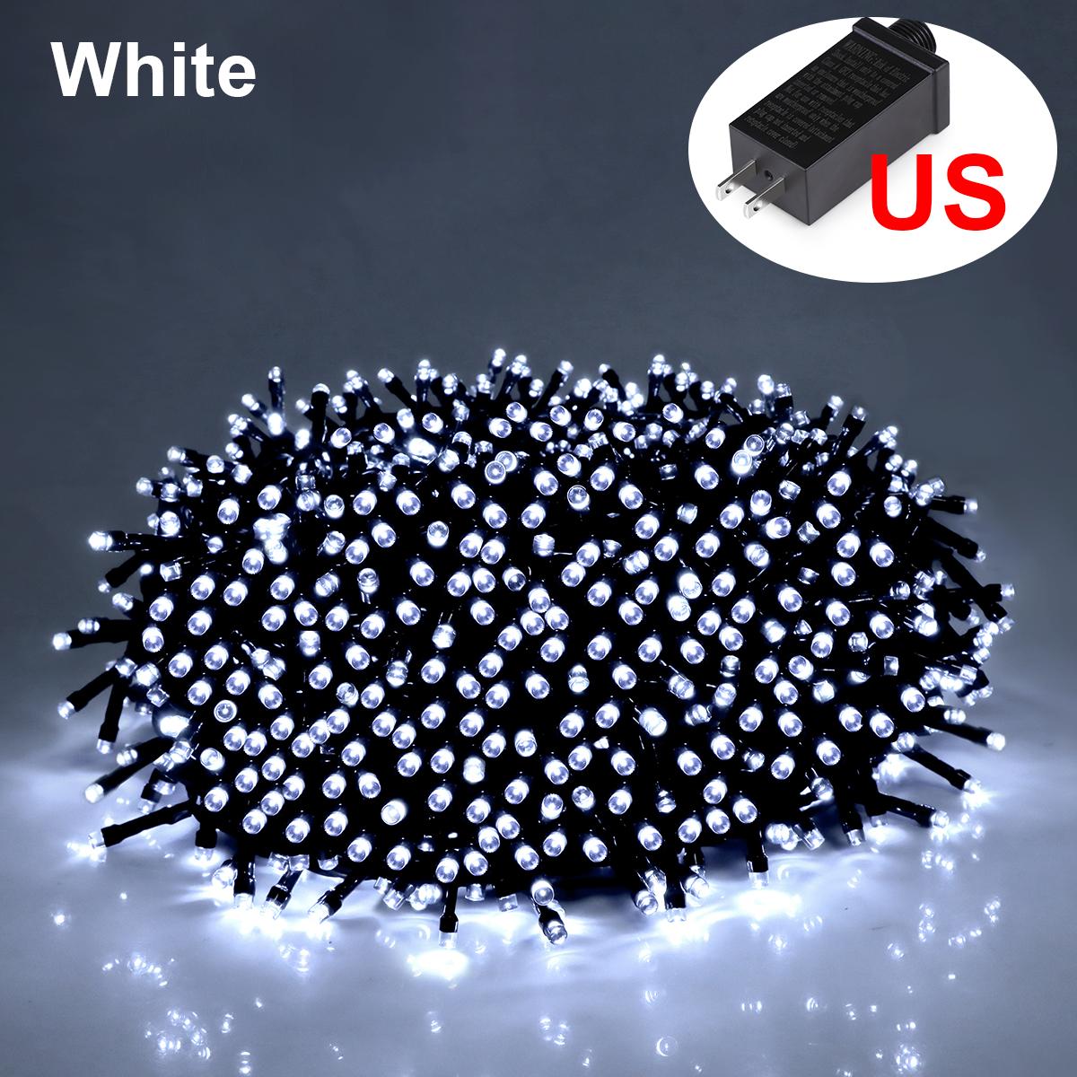 Weihnachtsbeleuchtung, 10 m, 20 m, 30 m, 50 m, 100 m, dekorative LED-Lichterkette, Lichterkette im Freien, Girlandenlampe für Hochzeit, Urlaub, Gartenbeleuchtung, 220 V, 110 V 100M-1000LEDs