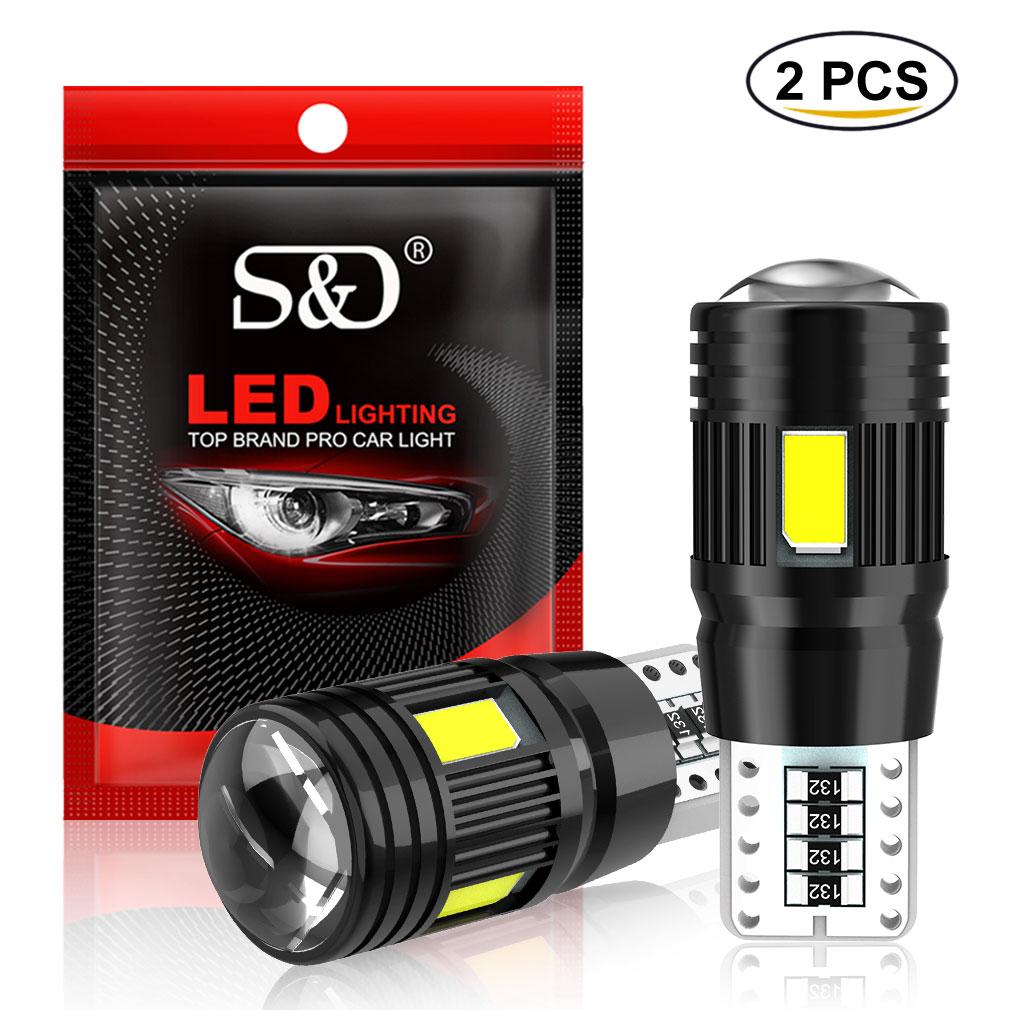 2 Stücke W5W T10 Led-lampen Canbus CSP 6000K 168 194 Led Projektorobjektiv 5w5 Keil Autoinnenraum Karte Dome Lichter Parkplatz Seitenlicht Auto Signallampe