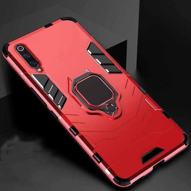 4 in 1 Fall für Samsung Galaxy A70 A50 Fall Rüstung PC Abdeckung TPU Rand Finger Ring Halter Telefon Fall auf Für Samsung A52 A72 M01 A01 Abdeckung Samsung Galaxy A70 rot