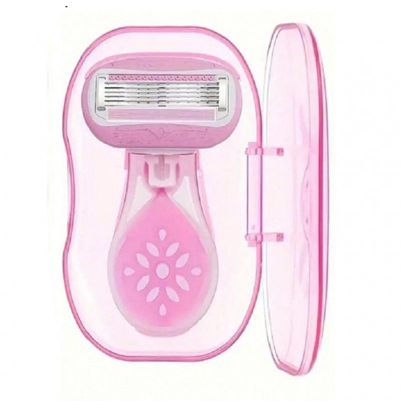 2 in 1 Elektrorasierer Damenrasierer Schmerzloser Damenbart Epilierer Bein Bikini Körperhaartrimmer für Damen Gesichtsepilierer Haarentferner rosa