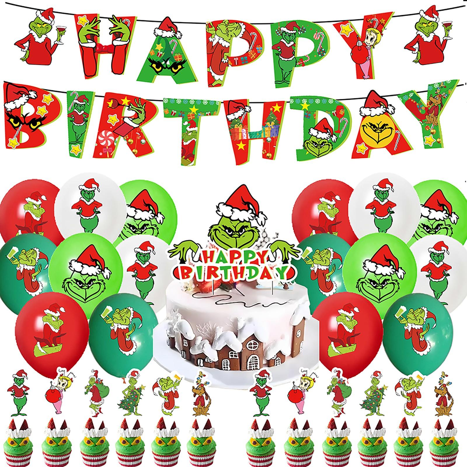 Weihnachten Garland Arch Kit Rot Grün Banner Kuchen Topper Für Weihnachten Geburtstag Party Dekorationen weiß