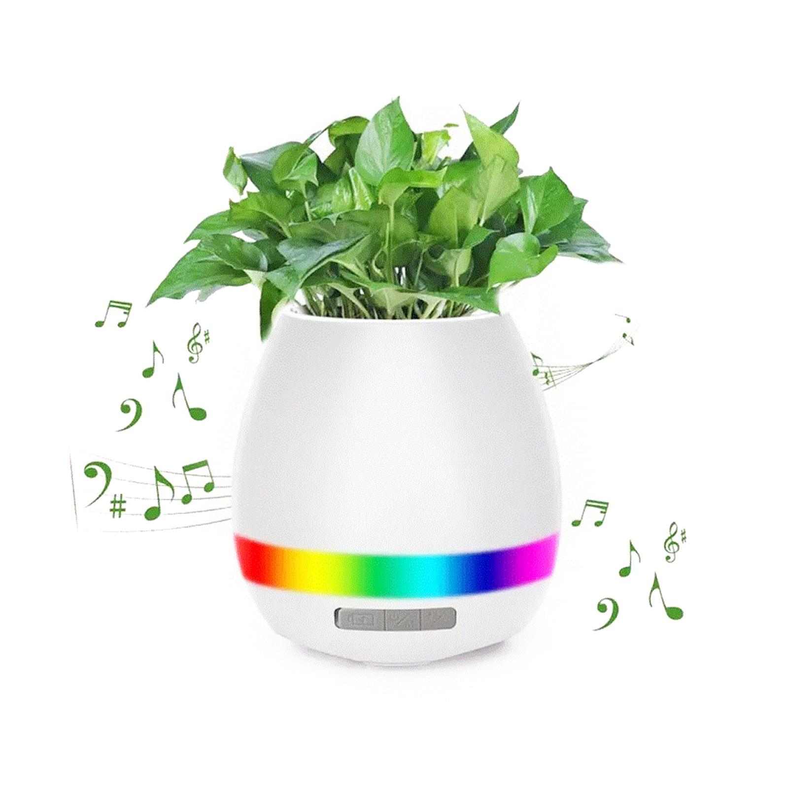 Smart LED Musik Blumentopf Smart Musik Blumentopf BT Drahtlose Blumentopf Multifunktionale mit LED weiß