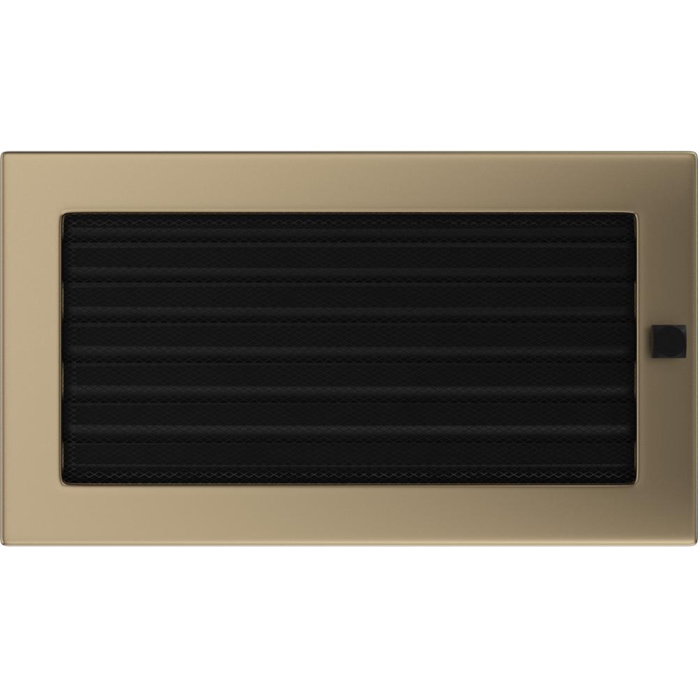 Lüftungsabdeckung 17x30 vergoldet mit Jalousien