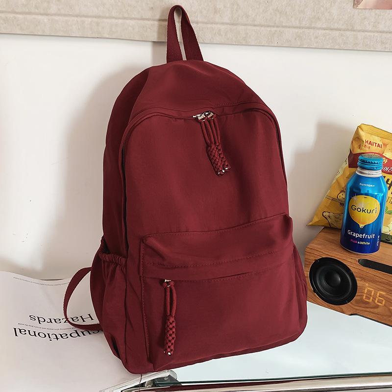 Schultaschen für Mädchen College-Studenten Burgunder Mittelschüler Unterstufenschüler Rucksäcke