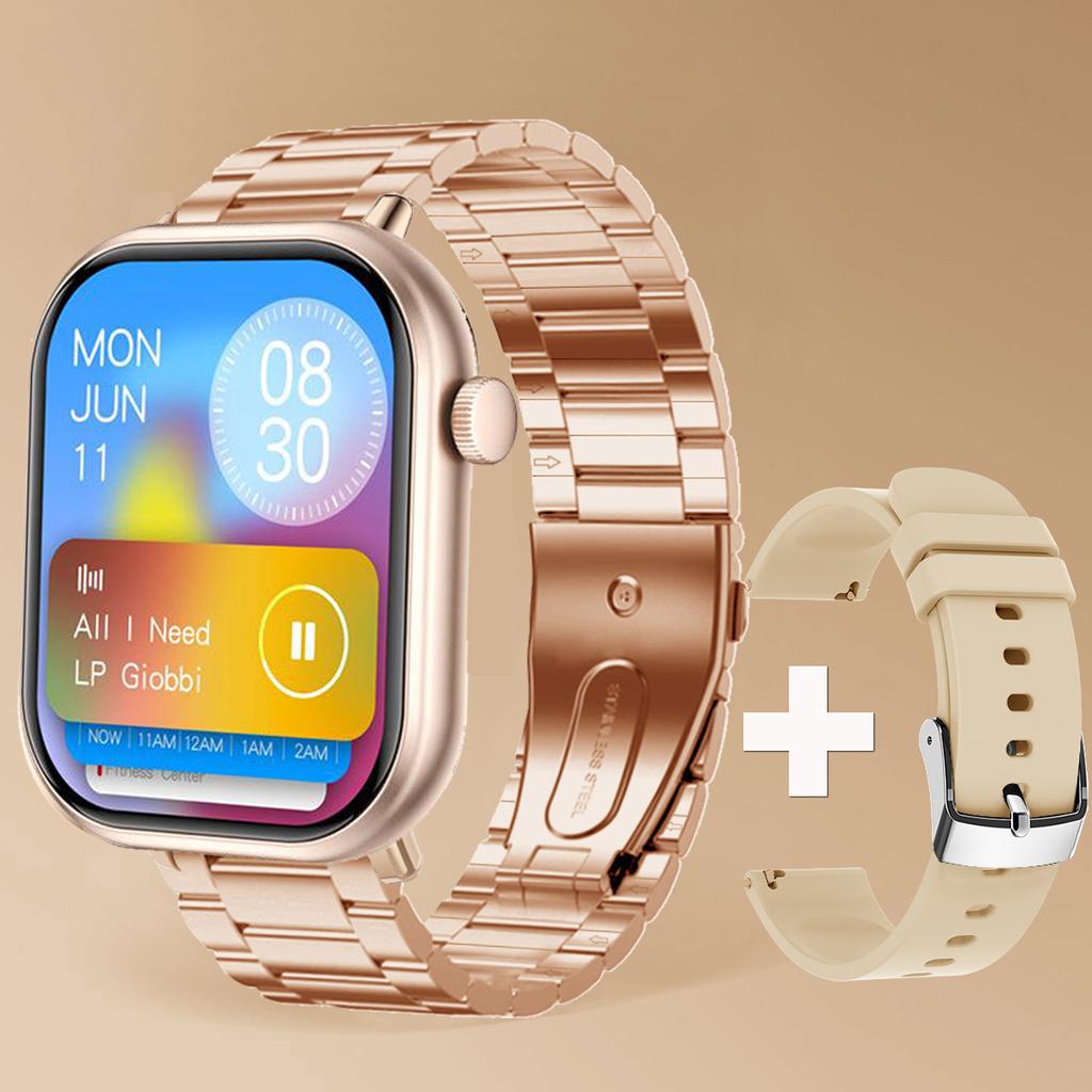 Smart Watch für Männer und Frauen, Geschenk, Voll-Touchscreen, Sport-Fitness-Uhren, Bluetooth-Anrufe, digitale Smartwatch