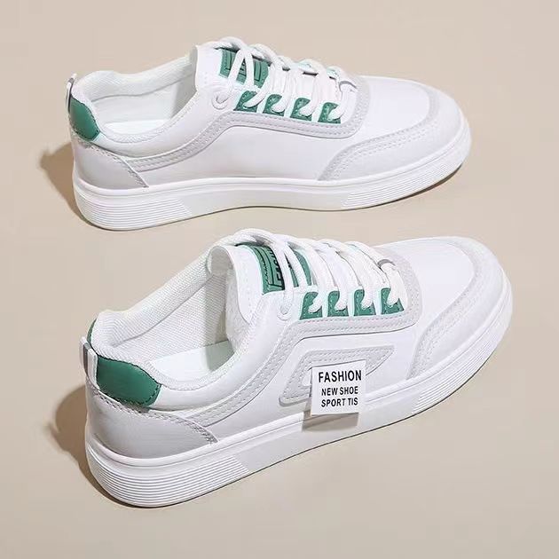 Weiße Schuhe Damenschuhe Neue Schuhe Sport-Board-Schuhe Damen Weiß Vielseitige Freizeitschuhe Frühling und Herbst 40