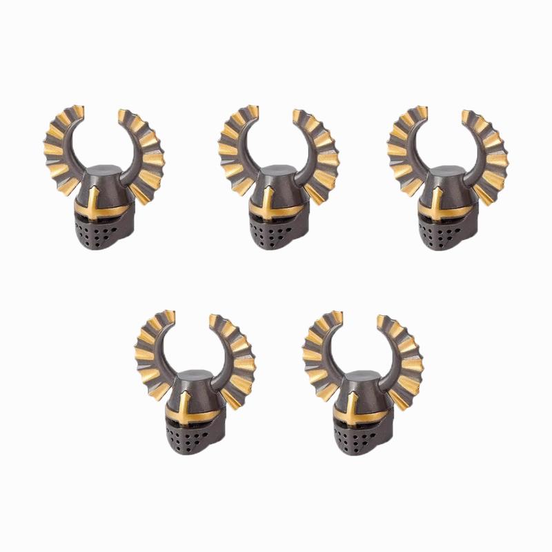 MOC Militär Mittelalter Bausteine Solider Burg Ritter Figuren Geschenke Waffen Kreuzzug Helme Krone Speer Mini Steine QT012