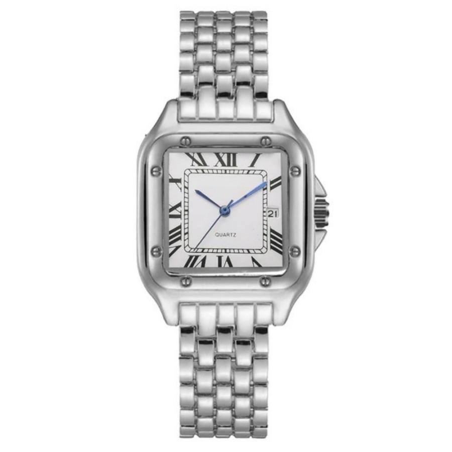 Leichter Luxus Damenuhr Business Damen Uhr High-End Modisch Römische Zifferblatt Stahlarmband Quarz Armbanduhr für Paar Mann