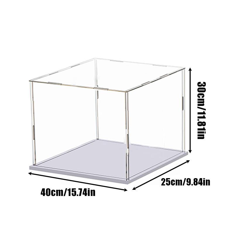 1 Stück transparente Acryl-Displaybox, Aufbewahrung, staubdichter Schutz, Vitrine, Desktop-Aufbewahrung, Heimaufbewahrung 40*25*30cm