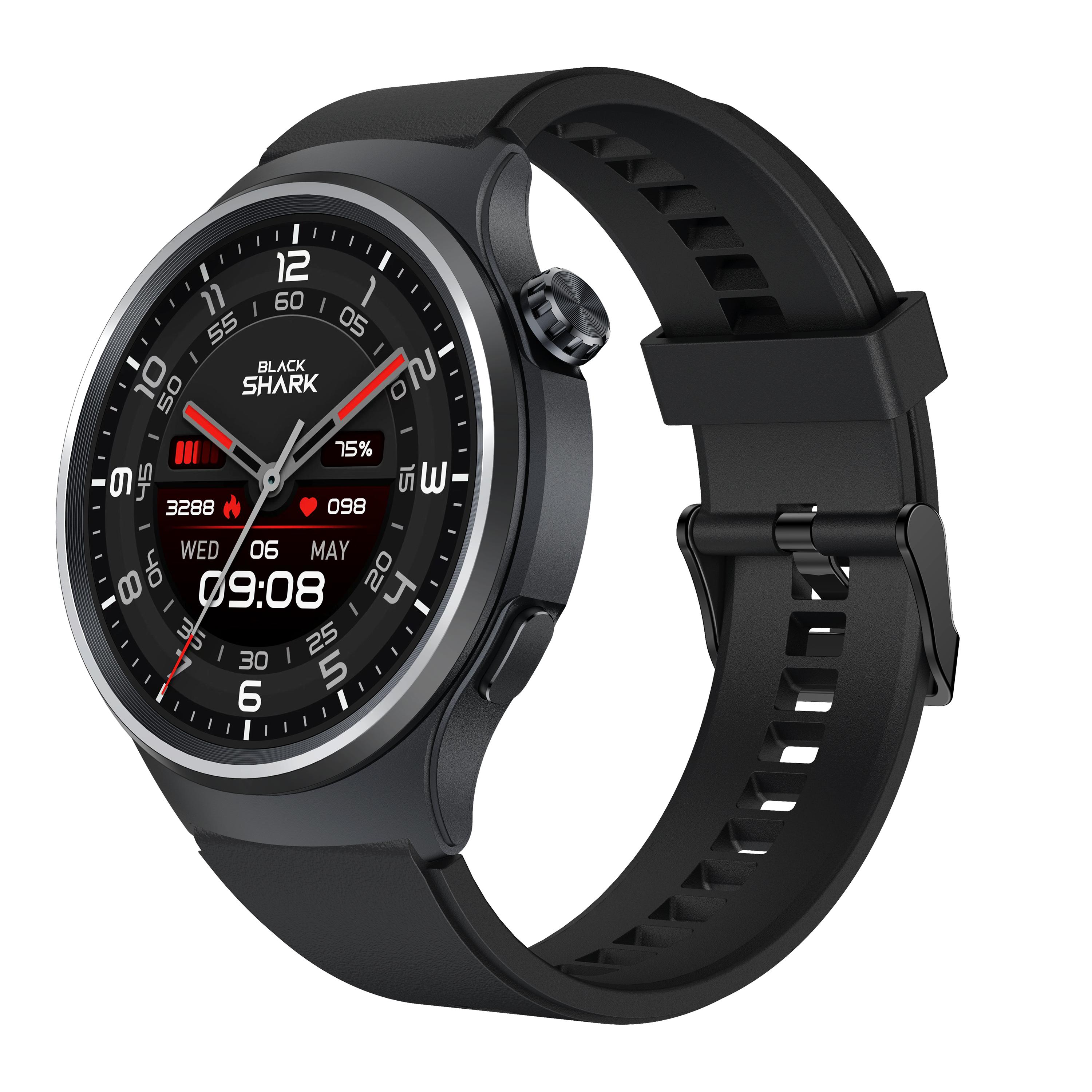 Black Shark A3 Smartwatch mit Bluetooth-Anrufen, 1,53  Full-Touch-Display, 14 Tage Akkulaufzeit, 120+ Sportmodi, Gesundheitsüberwachung, 3ATM, Fitnesstracker schwarz