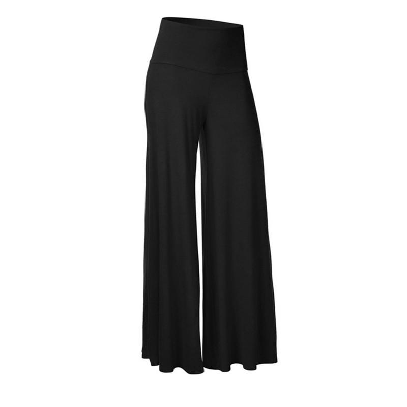 Damen Weite Hosen Frühling Sommer Dünn Stretch Hoher Bund Palazzo Hosen Koreanische Freizeit Hosen Locker Oversize Bodenlange Hosen 2XL
