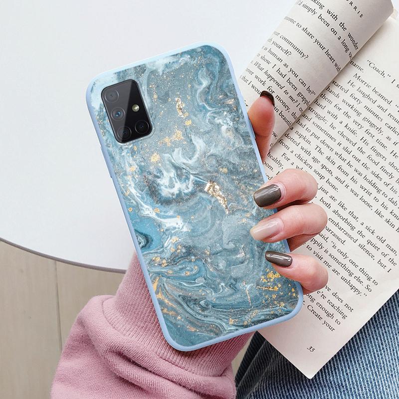 Marmor Muster Handyhülle Für Samsung Galaxy A51 A71 4G 5G Schutzhülle Case Weiche Hülle Für Samsung A71 A 71 Hülle Silikon A71 4G