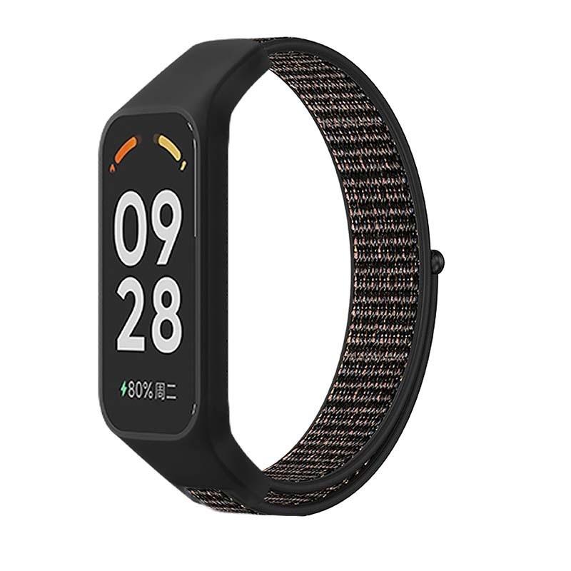 Für Redmi Band 2 Armband Nylon Loop Armband + Gehäuse Armband für Xiaomi Band 8 Active Handgelenk Gürtel Smart Watch Zubehör Redmi Band 2 braun schwarz