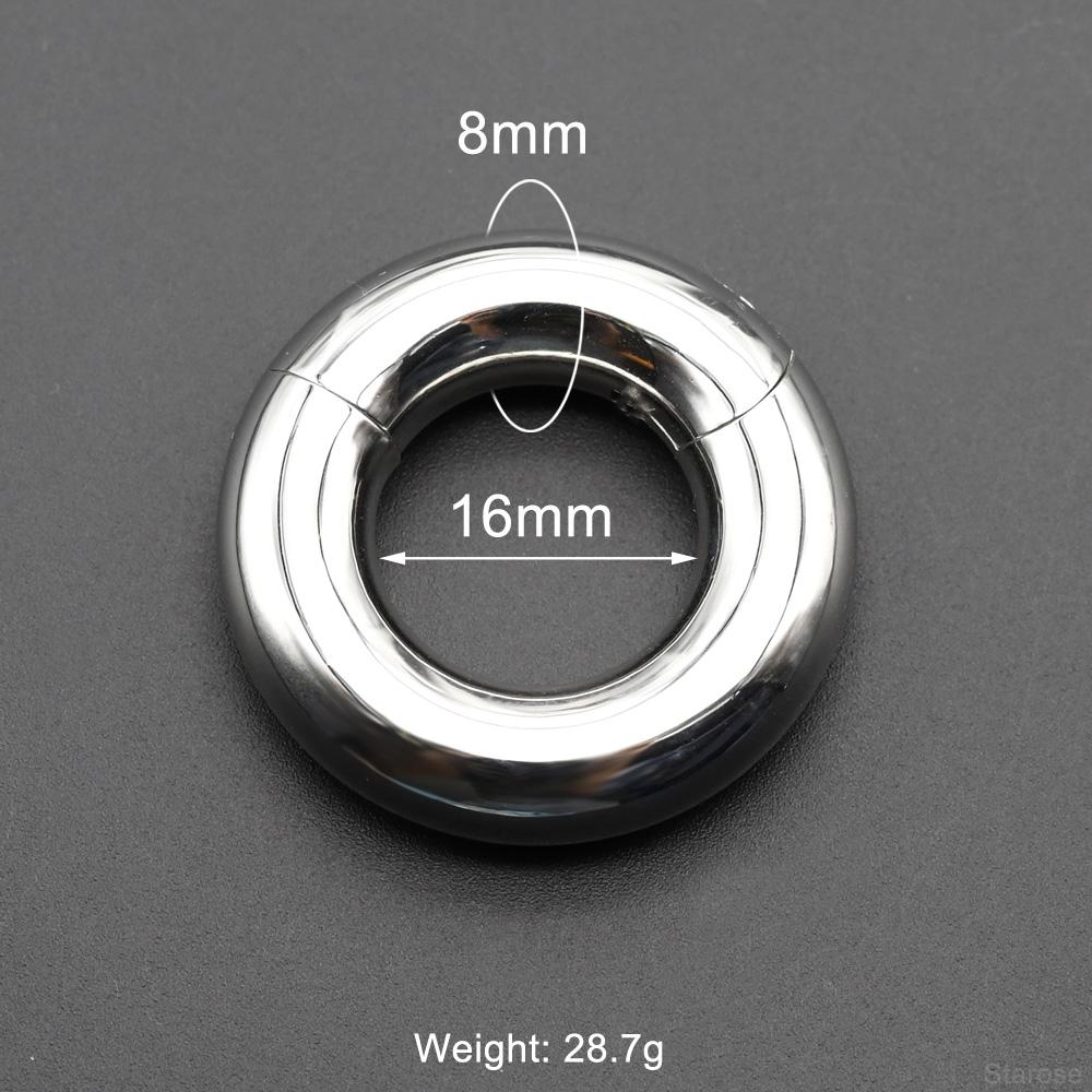 Glatte Scharnier-Segment-Creole aus Edelstahl 00G Große Größe Septum Clicker BCR PA Piercing Nasenring Ohrdehner Gewichte 1 Piece
