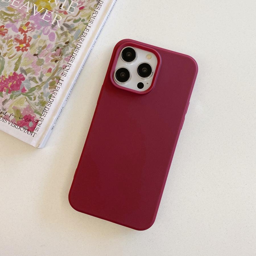 18 Farben zur Auswahl. Ultradünne Handyhülle für iPhone 16 16e 16 Pro Max 16 Plus 15 14 13 12 11 XR XS MAX 6 7 8 Plus SE. Einfarbige Schutzhülle iPhone 13/iPhone 14 wein rot