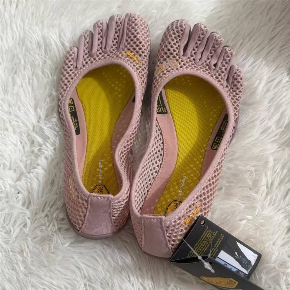 Atmungsaktive Five-Finger-Barfußschuhe aus Mesh, Damen-Schuhe für Yoga & Pilates 38 rosa