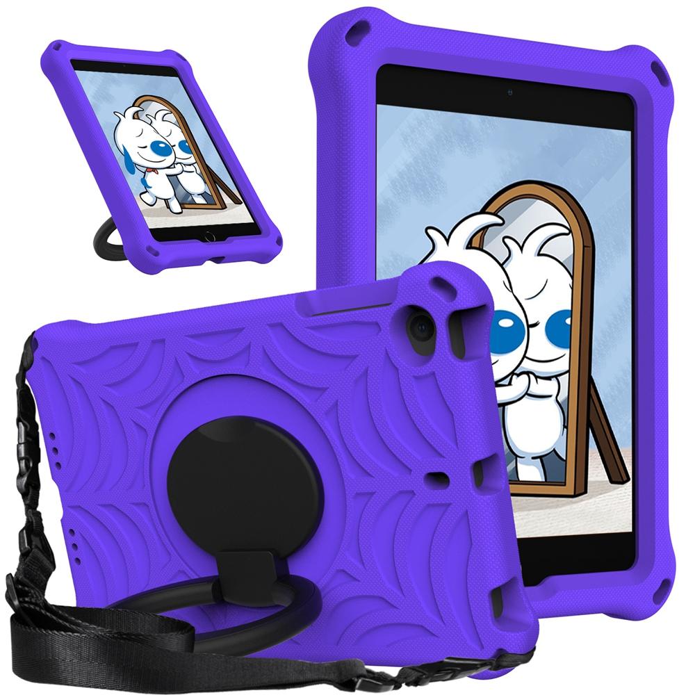 Für Apple iPad mini 5 2019 mini 1 2 3 4 5 mini4 mini5 Hülle EVA Kinder Sicher Zugring Stoßfest Schultergurt Ständer Tablet Hülle For iPad mini 1 2 3 4 5 violett