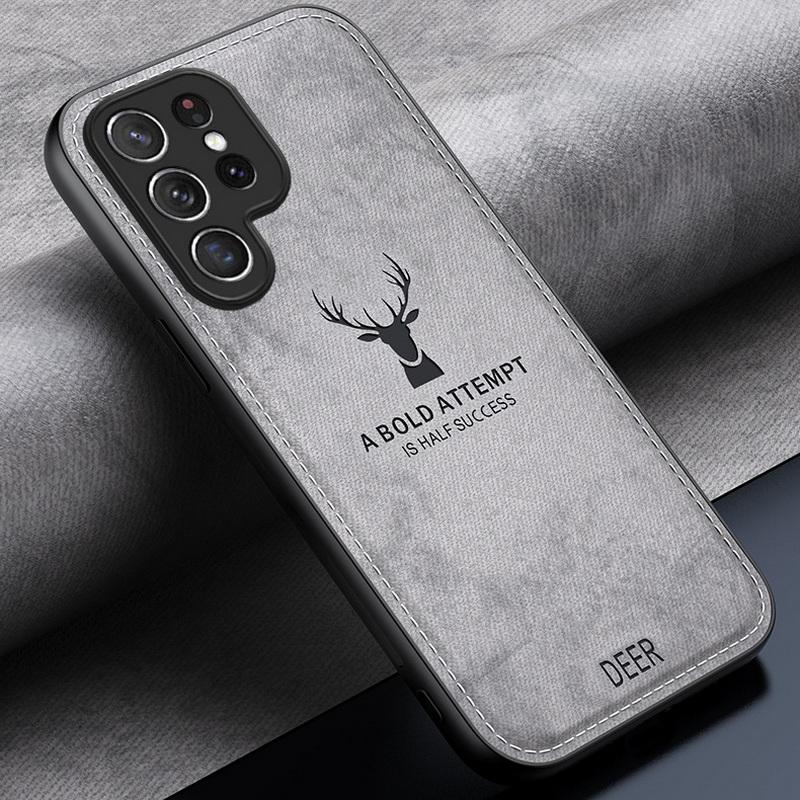 Für Samsung S25 Ultra S24 FE S23 Plus S22 S21 A56 A16 A36 A55 A15 A35 5G Telefonhülle ELK Hybrid Weiche TPU Leder Matte Rückseite Samsung S21 Ultra