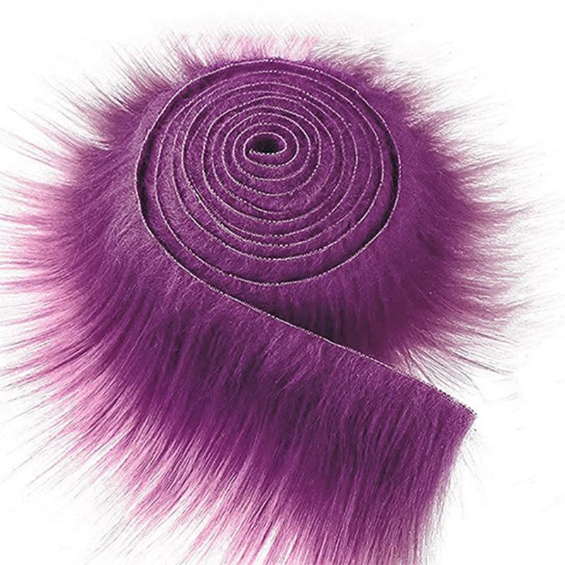 9X150Cm Faux Ribbon Tapes Diy Bekleidung Nähen Flauschige Trimmen Nähen Kostüm violett