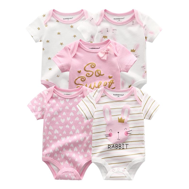 Baby Kleidung Neugeborenen Bodys Kurzarm Kleinkind Kostüme 5 Teile/los Kinder Kleidung 12M