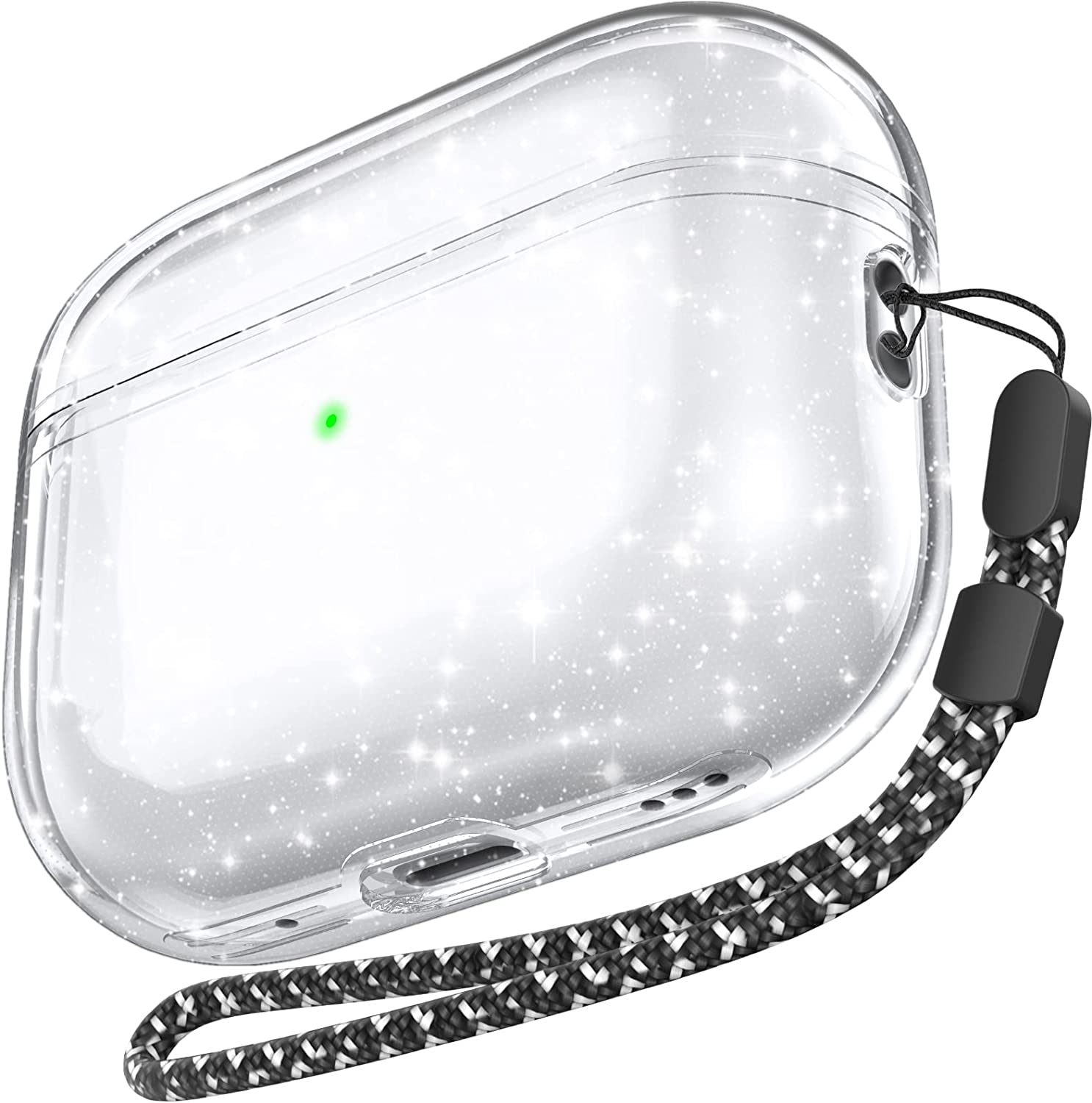 Glitzernde transparente Silikonhülle für Apple Airpods Pro 4 2 3 2024 2022 Pro2 Air Pods 1 Airpods3 Zubehör der 2. 3. Generation For Airpods Pro weiße glitzer