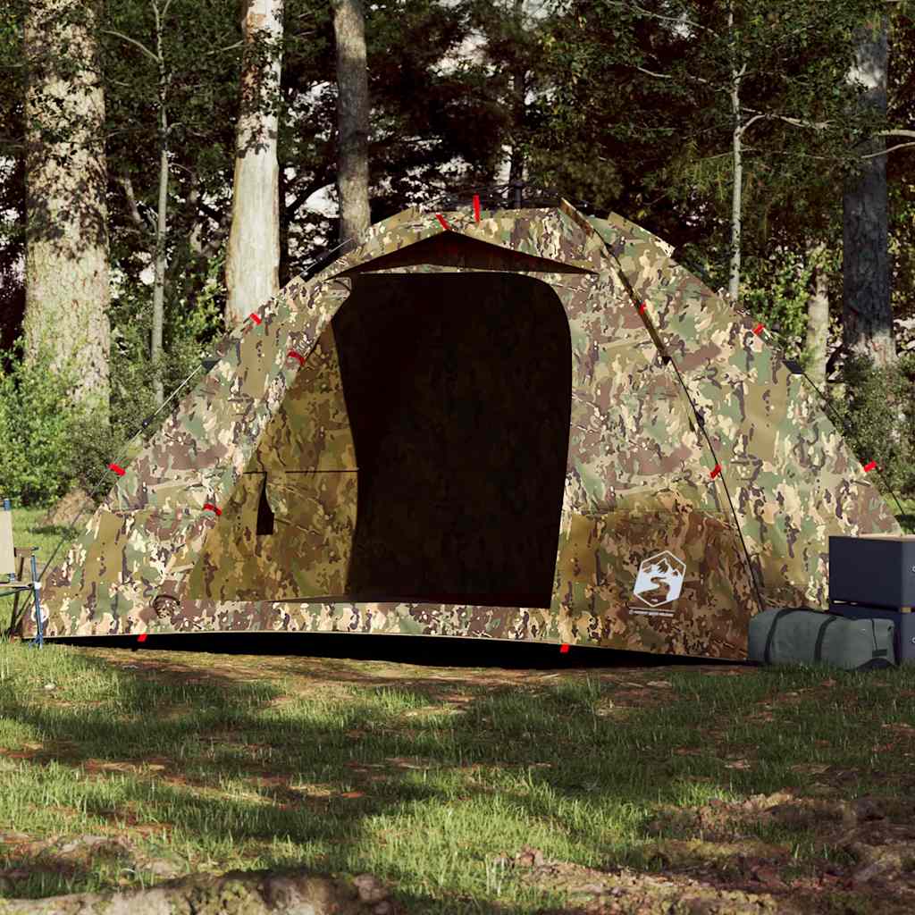 Vidaxl Angelzelt, 4 Personen, Camouflage, Schneller Aufbau