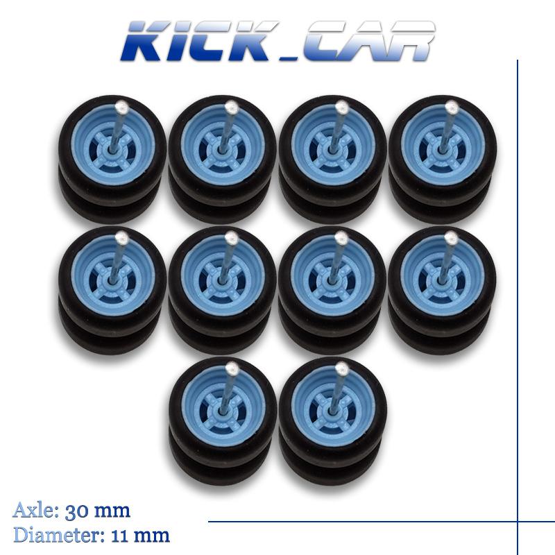 1/64 Räder Mit Festen Gummireifen Vier Speichen Für Spielzeugmodell Diecast Autos Tuning Teile Für Hotwheels (5 Sets für 5 Autos)