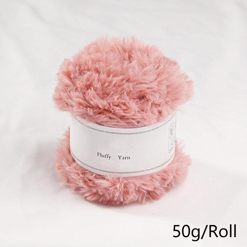 50 g/Rolle Babykleidung, Kunstpelzfaden, Nerzgarn, Häkelgarn, gewebtes Wollgarn, Häkelpullover, Schal