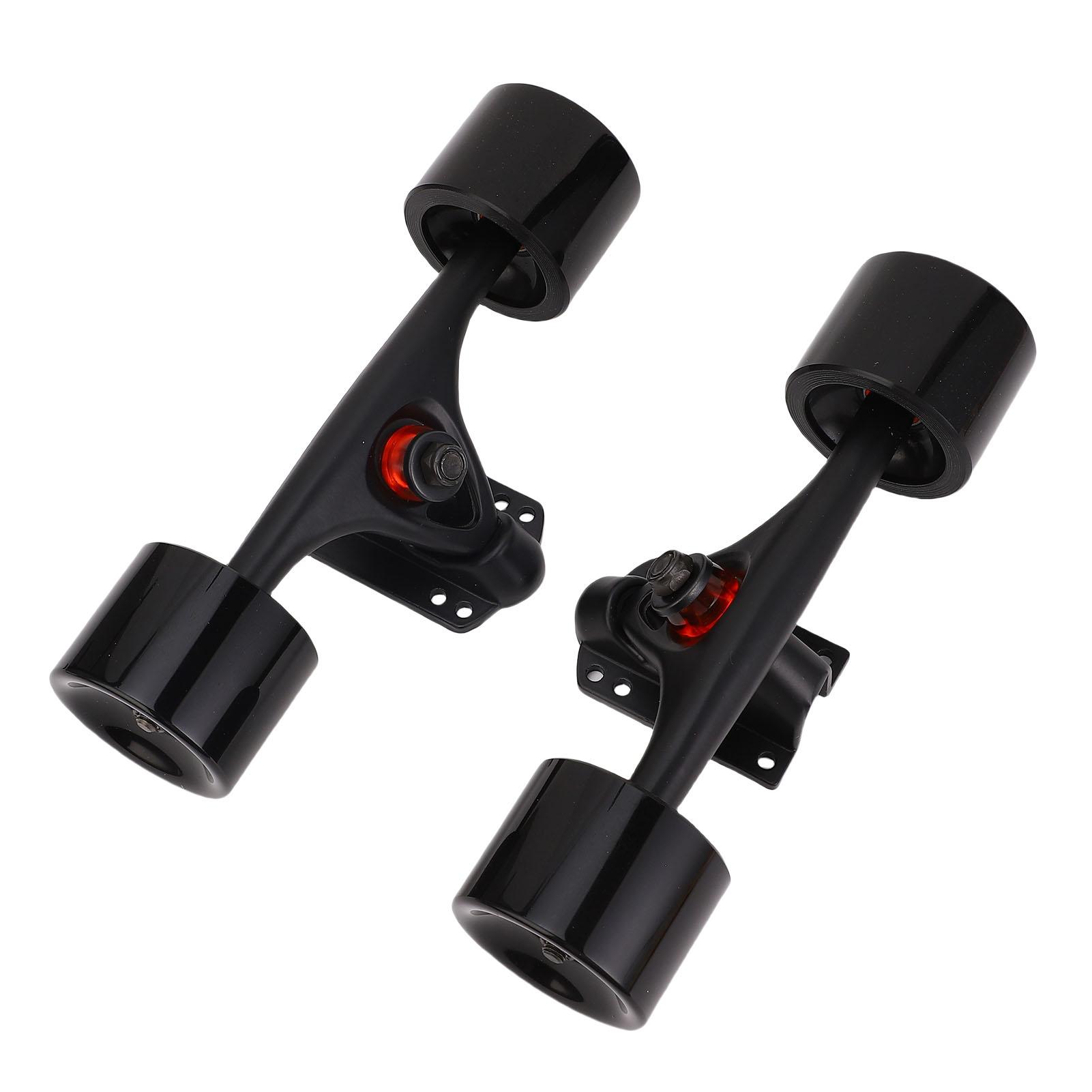 2 Stück 7 Zoll Skateboard Trucks mit Rädern 65x51mm Longboard Trucks Räder Kombi-Set Aluminiumlegierung