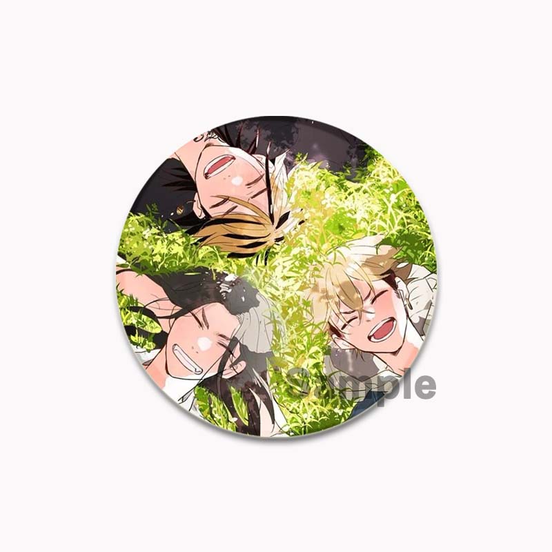32/44/58mm Modeschmuck Brosche Klassische Anime Tokyo Revengers Anstecknadeln Cartoon Rund Handgefertigt Abzeichen für Rucksack Kleidung Hut Accessoires Geschenke 58mm